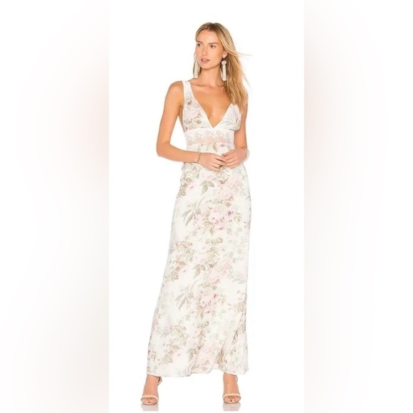 Majorellle Sz Small Floral Maxi with Lace Cream Pink - Picture 1 of 10